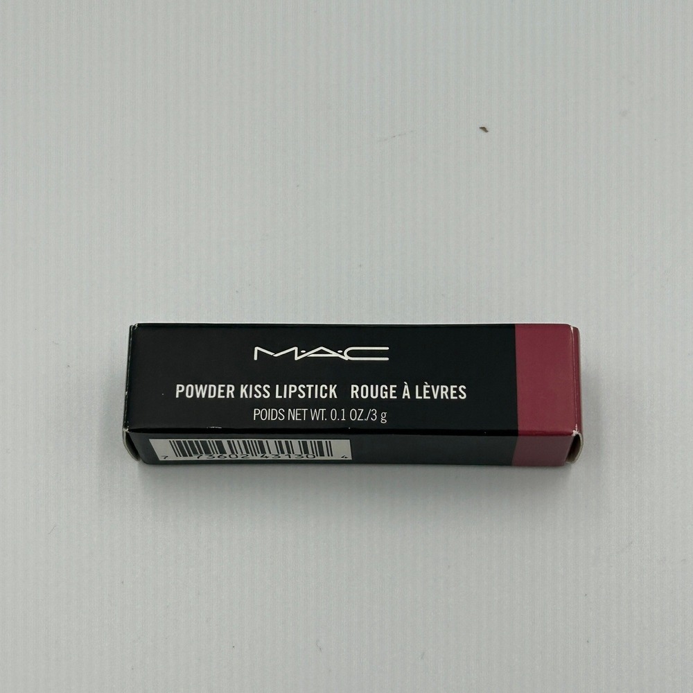 MAC Powder Kiss Lipstick Women 0.1oz 305 Burning Love New Matte Hydrating 3g